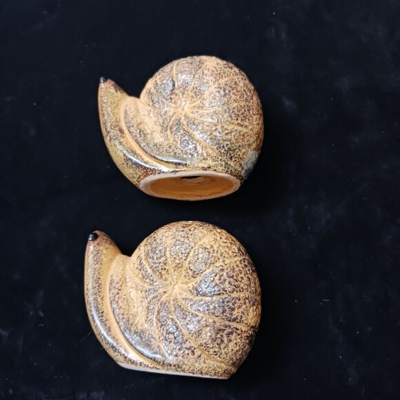 Vintage Snail S&P Shaker MCM Speckled Ceramic Kitchen Kitsch Cottagecore - Picture 12 of 13